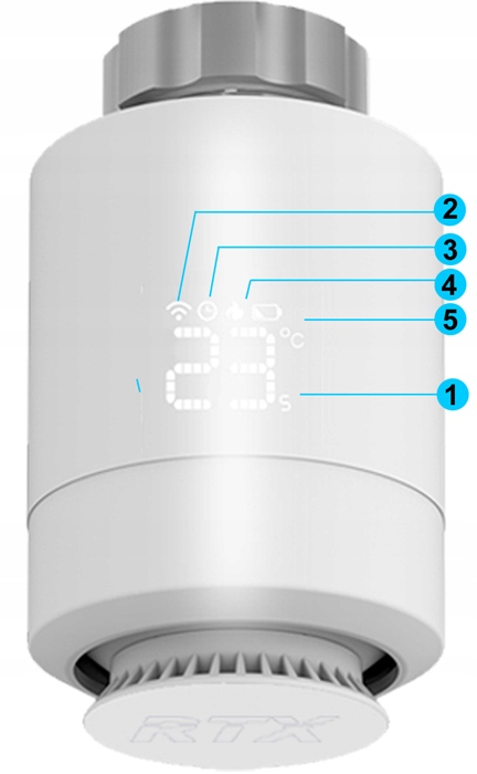 Głowica Termostatyczna RTX Termostat Inteligentny ZigBee TUYA Smart Marka RTX