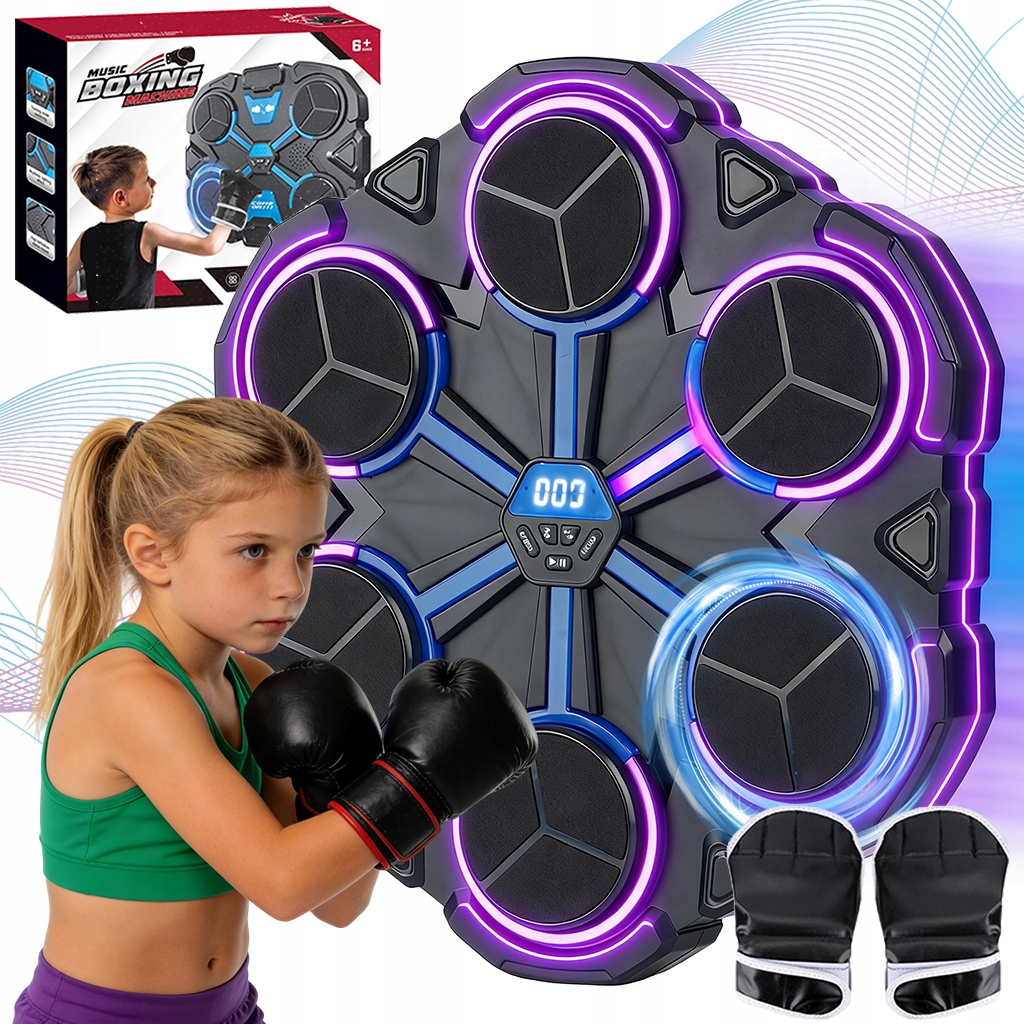 BLUETOOTH MASZYNA BOKSERSKA Z EKRAN LED TRENING DYNAMICZNY BEZPIECZNE