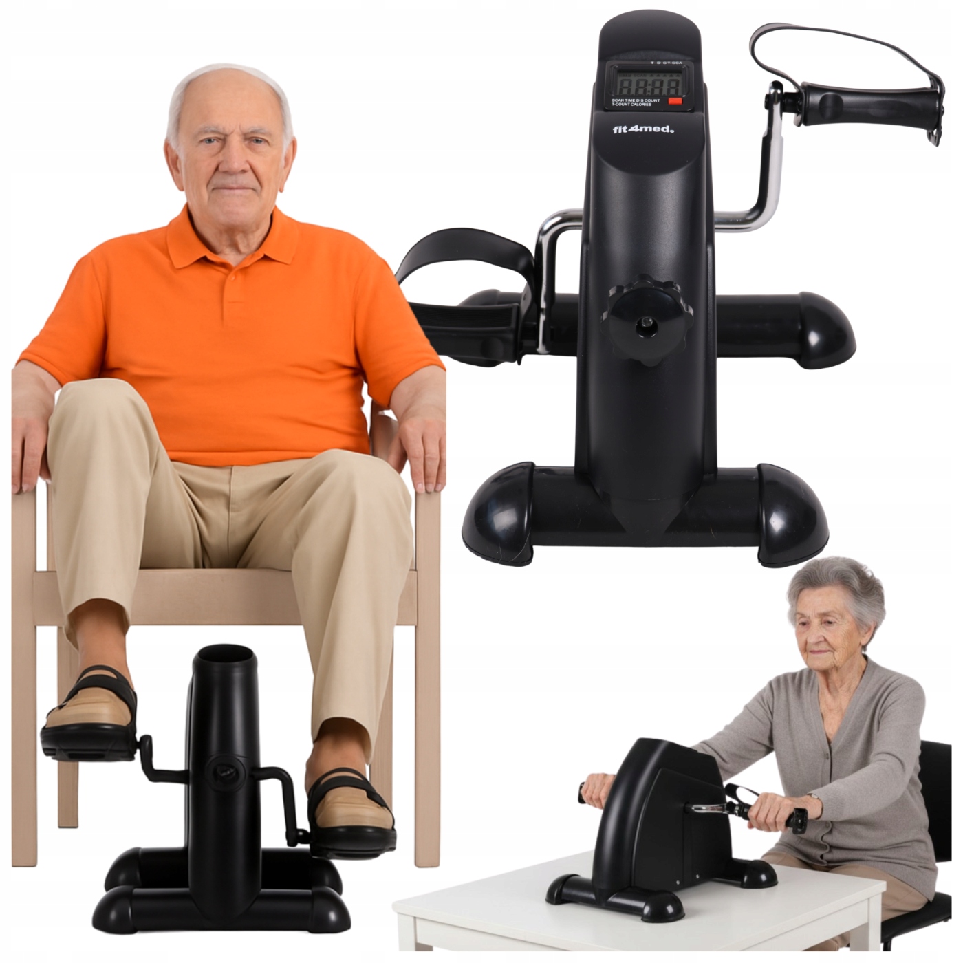 ROWER ROTOR STACJONARNY REHABILITACYJNY TRENINGOWY POZIOMY DO ĆWICZEŃ NÓG