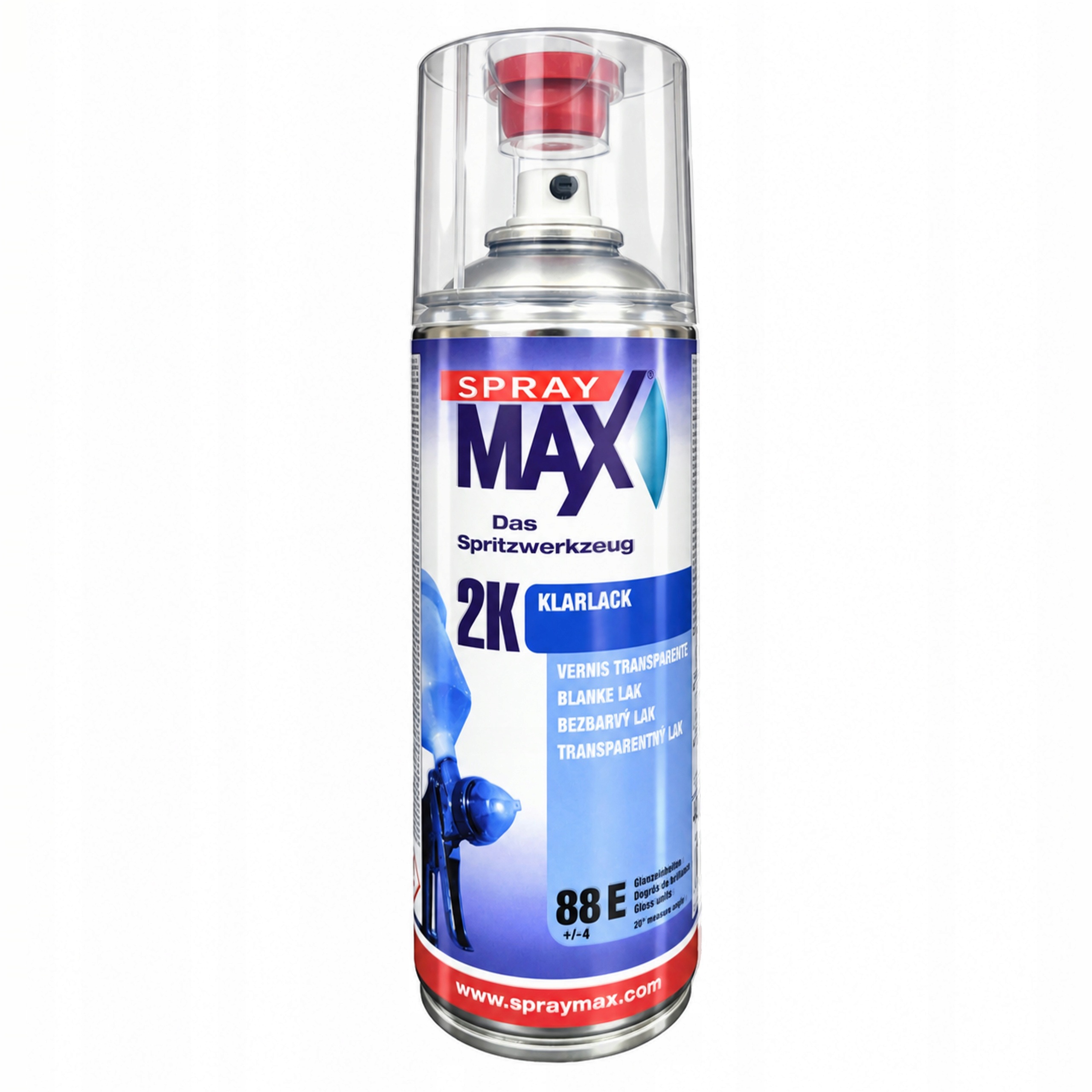 Lakier Bezbarwny Wysoki Połysk 2K SprayMax Klar Utwardzacz 400ml