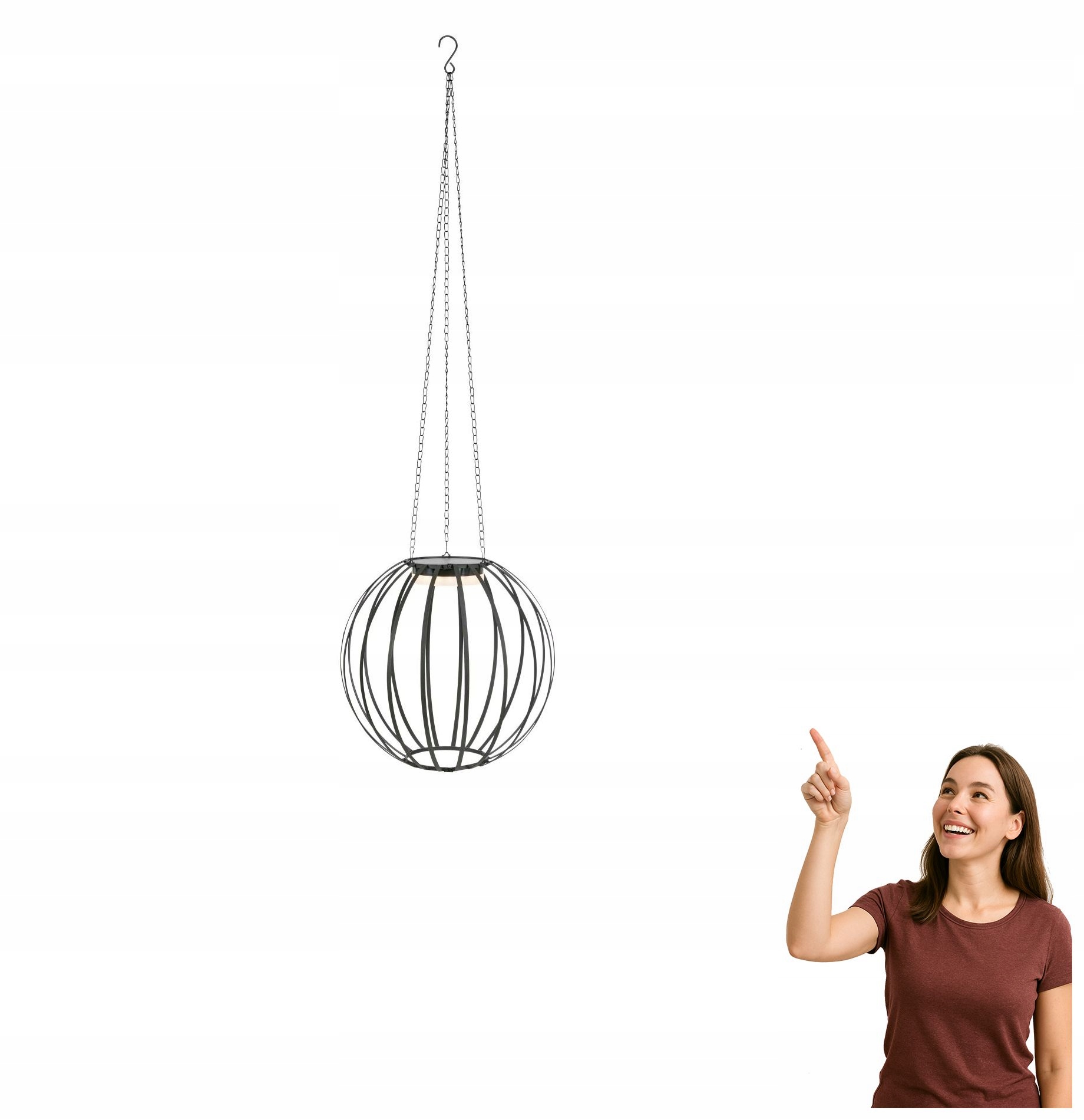 Solární Led závěsná lampa Ovia 109120 Markslojd