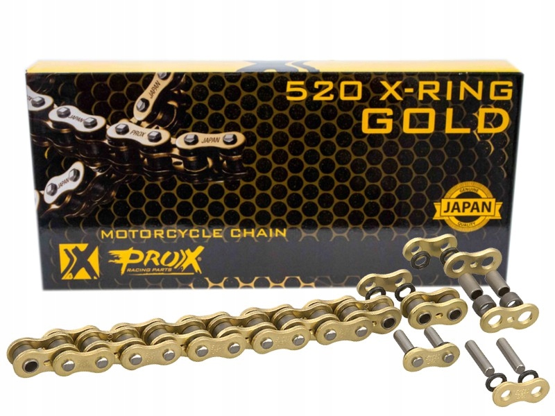Prox Pohonný reťazec 520 X-Ring Gold 120 článkov Farba Zlatá (otvorená Zapi)