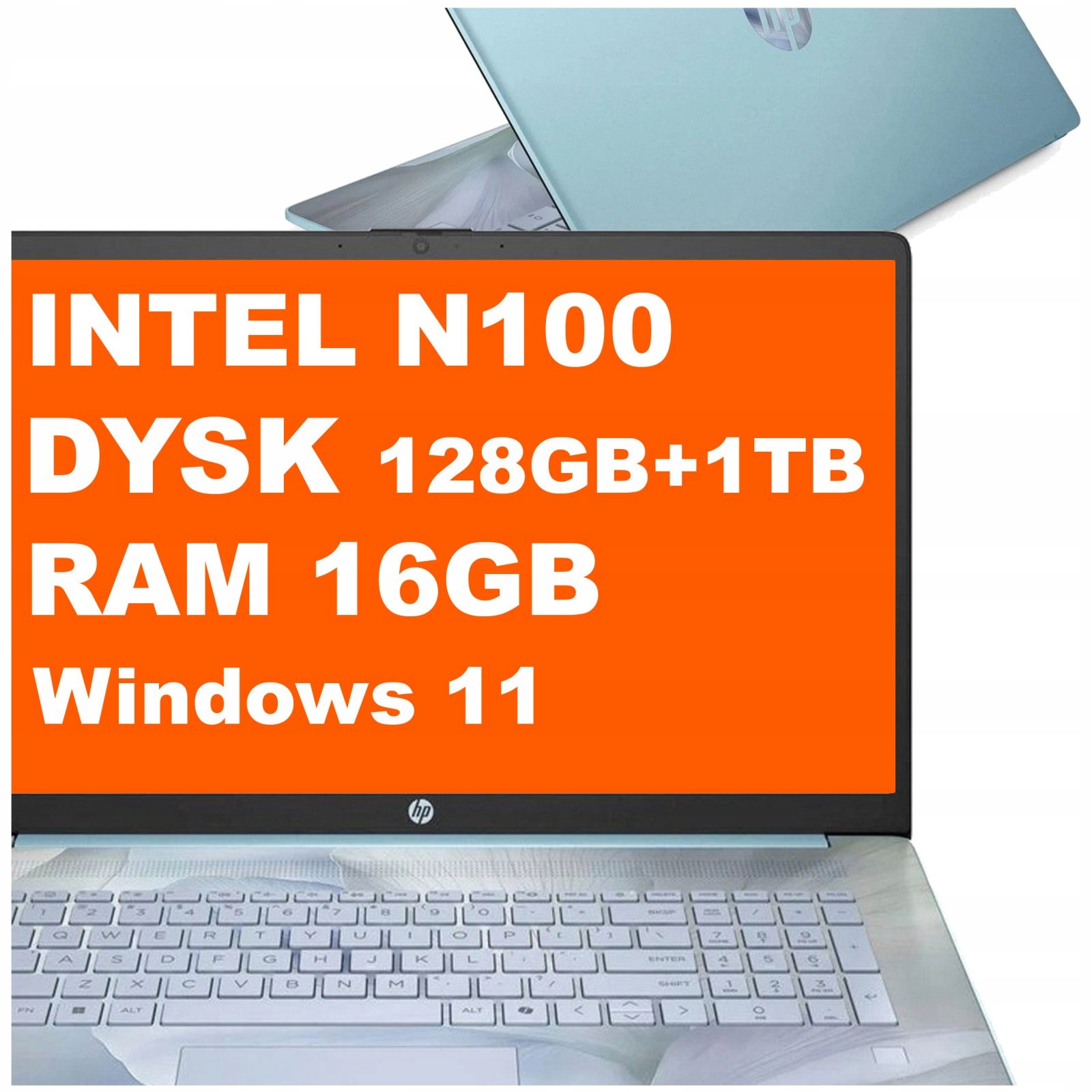 Laptop Hp 17-cn Intel N100 16GB 128GB Ufs 1TB Intel Uhd Dotyk Hd+ W11