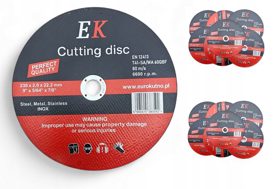 Řezný kotouč na kov a nerez Inox 230x2,0 mm zesílený 25 ks
