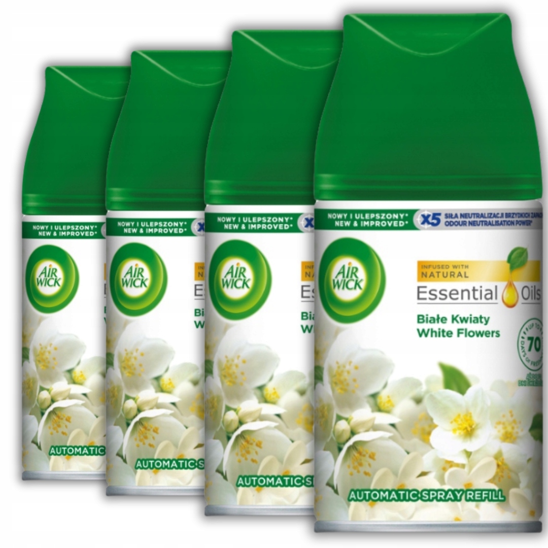 Levně Air Wick Freshmatic Bílé květy Náplň 250 mlx4