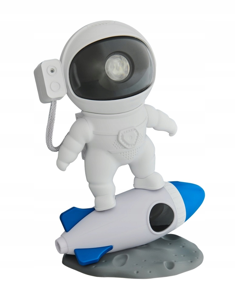 Projektor Noční Oblohy Astronaut na raketě Led Bílá lampa s dálkovým ovládáním