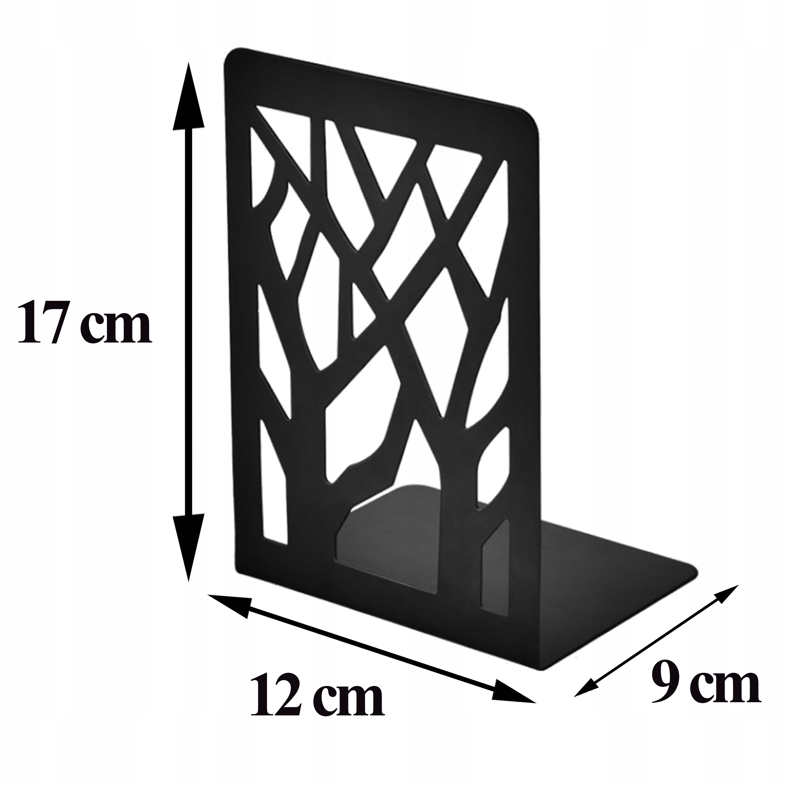 2 x CZARNA PODPÓRKA DO KSIĄŻEK ANTYPOŚLIZGOWA METALOWA PODPÓRKI STOJAK LOFT Marka inna