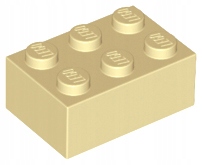 

Lego 3002 klocek brick 2x3 tan piaskowy 2 szt Nowy