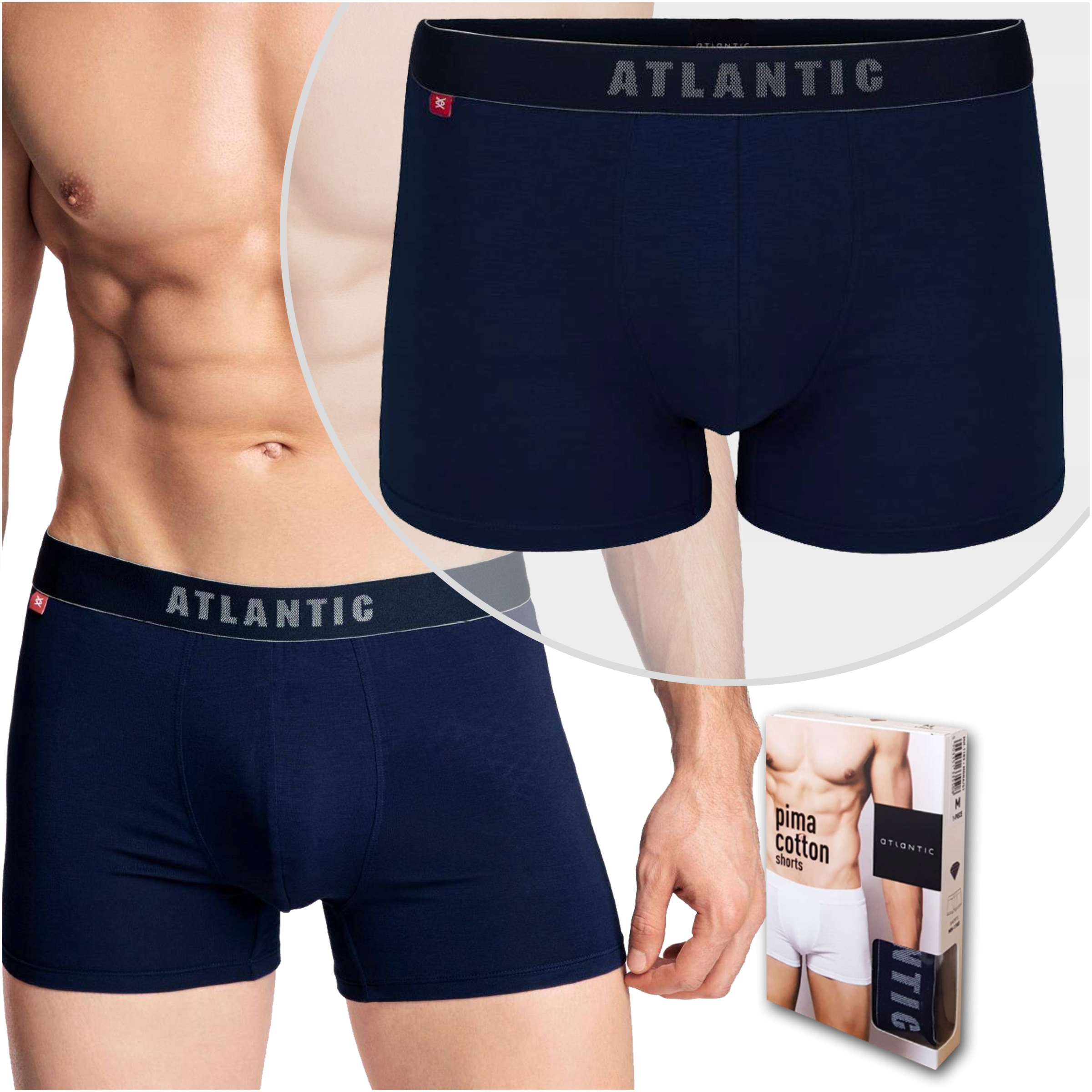 

bokserki męskie Atlantic Premium bawełna i modal
