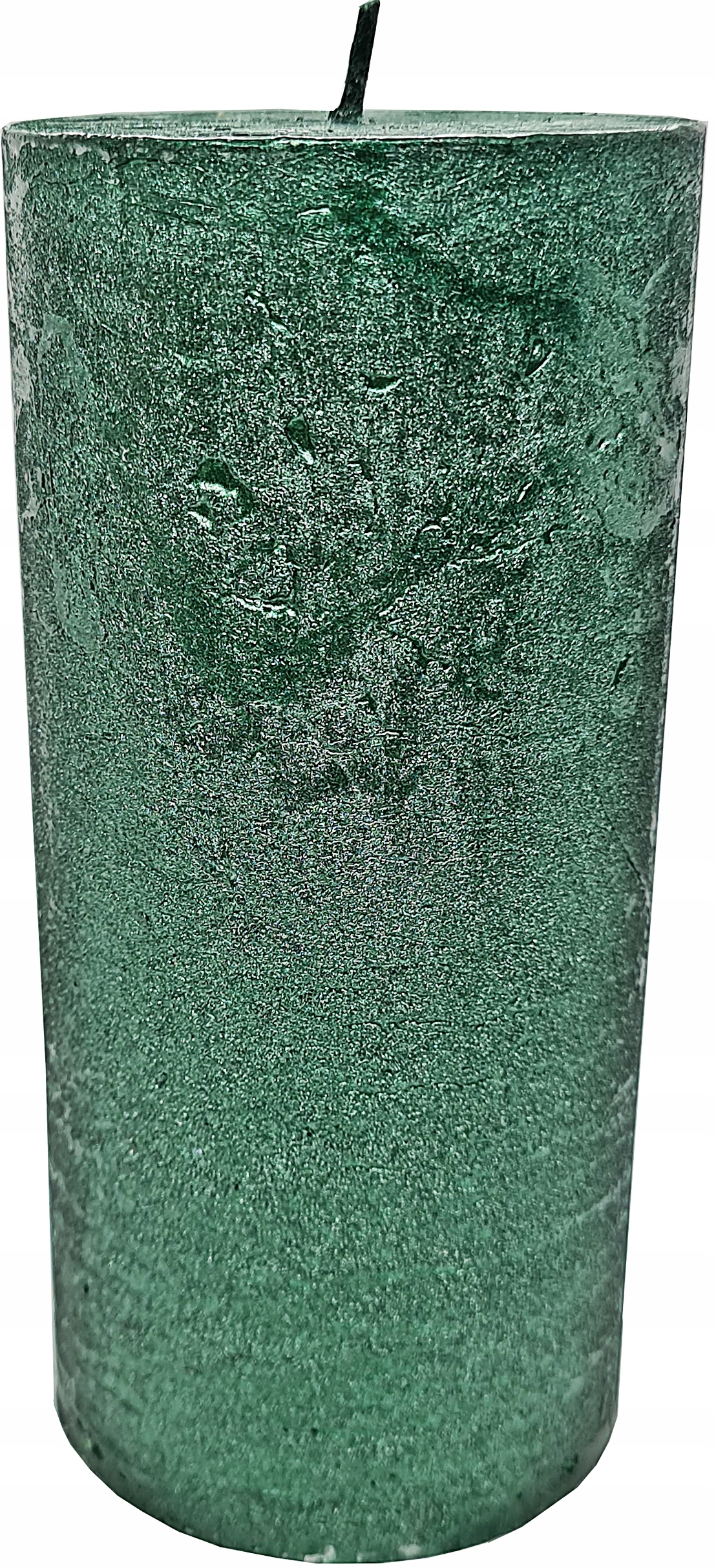 ŚWIECA ozdobna RUSTIC ZIELONA ARTMAN 15cm ŚWIECZKA