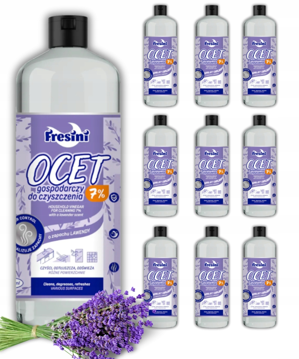 Ekonomický ocet na čištění 7% Levandule, Set 10 x 1L