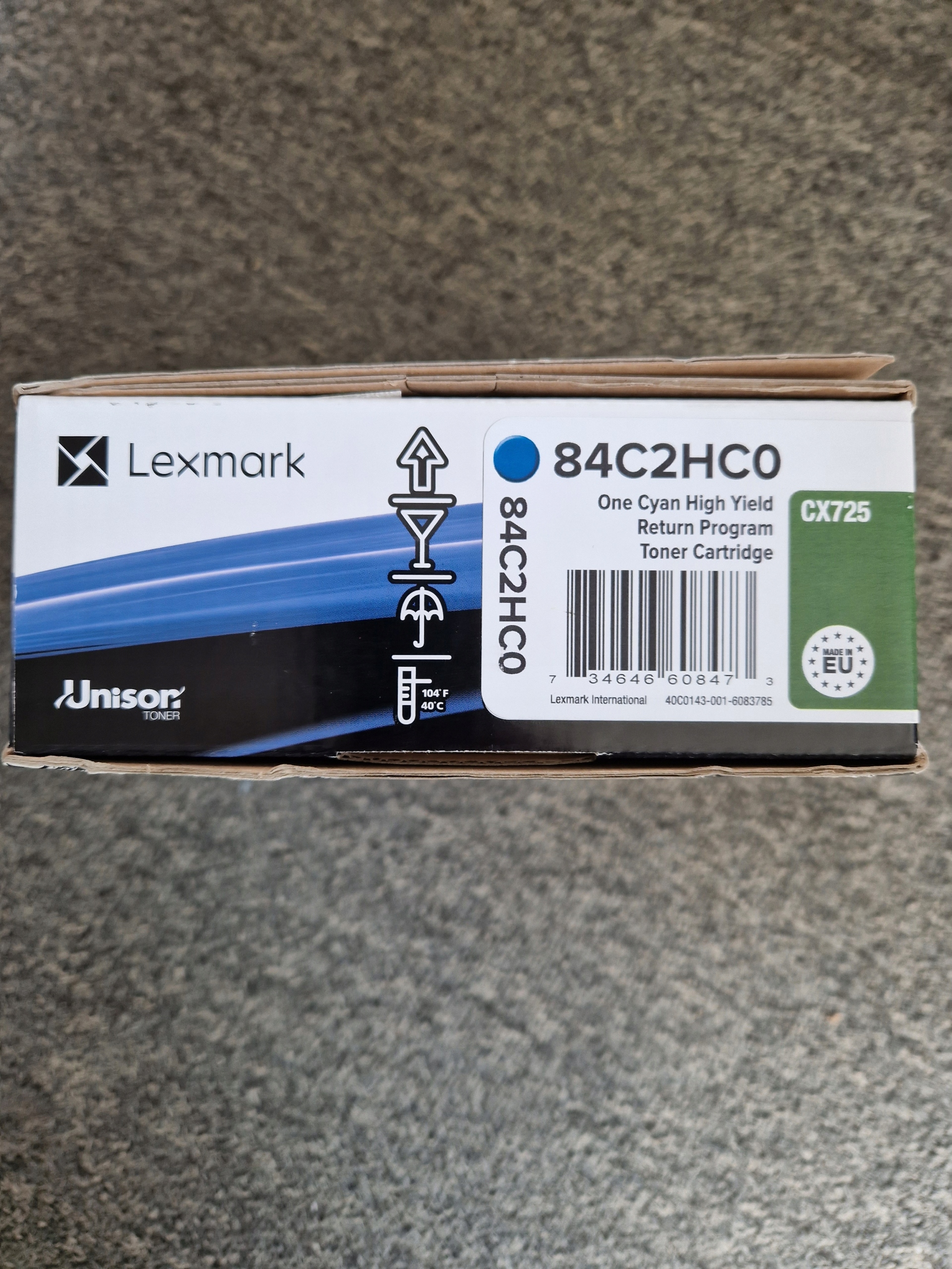 Toner Lexmark 84C2HC0 modrý (cyan) pro CX725de CX725dhe CX725dthe