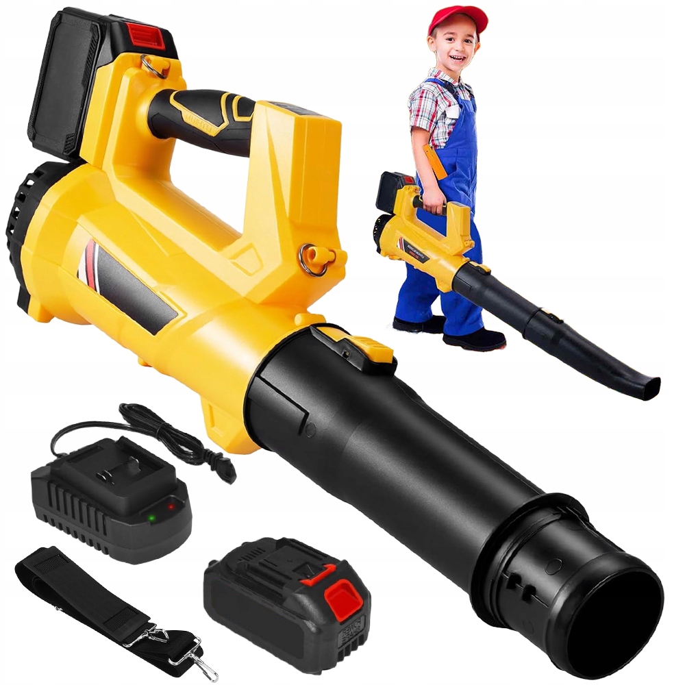 Foukač foukač na listí a trávy, 2 baterie