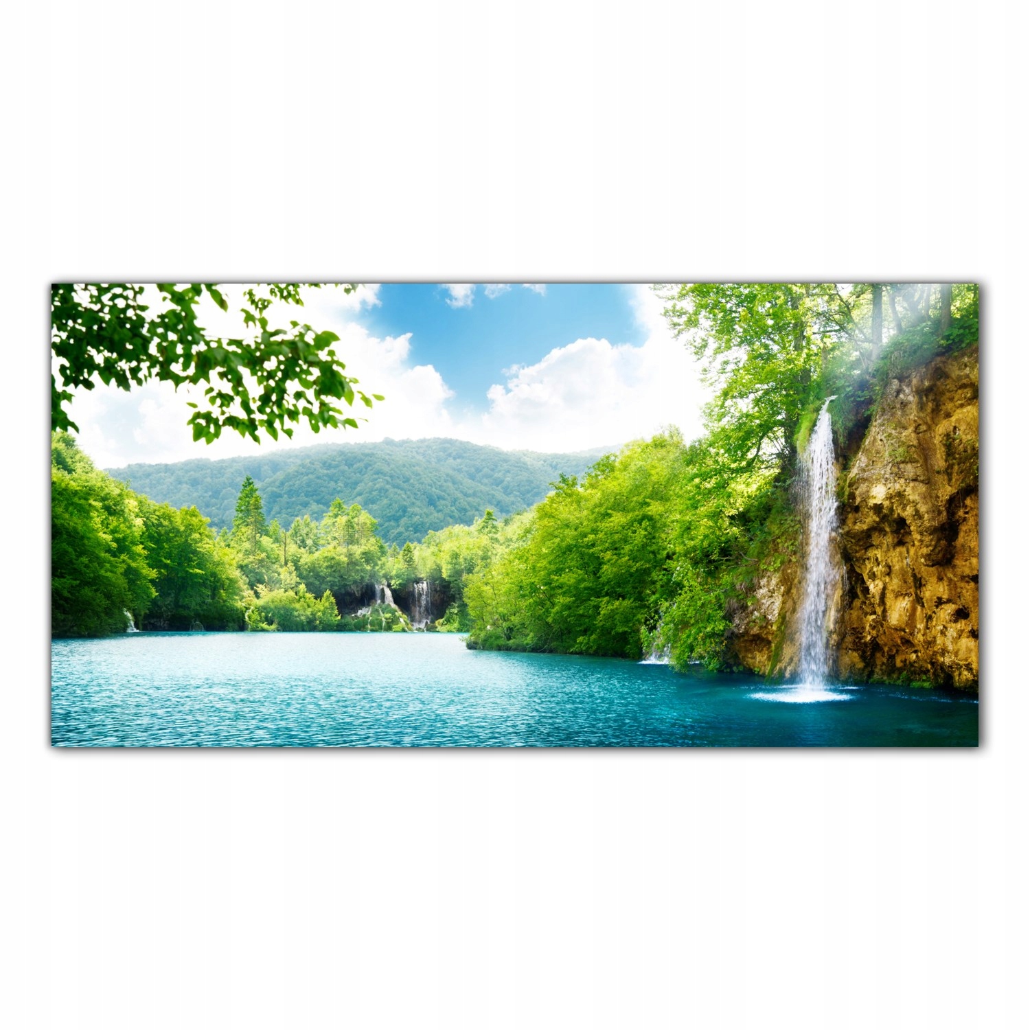 Vodopád Les Stromy 100x50 Skleněný panel do kuchyně
