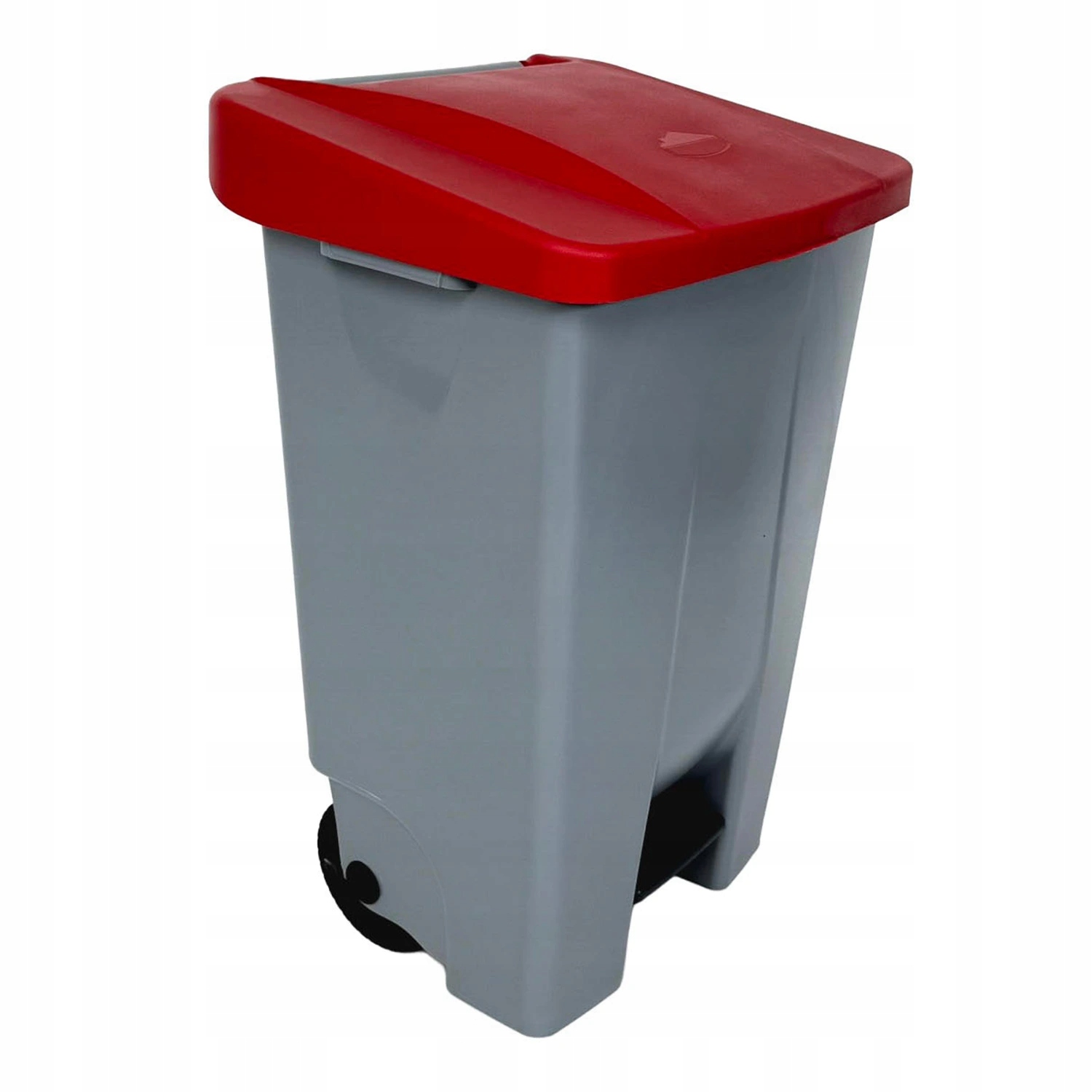 Denox nášľapný odpadkový kôš na triedený odpad 80 L, červené veko, plastový