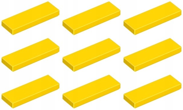 

Lego 63864 Tile Płytka 1x3 żółta (6g) 9 szt