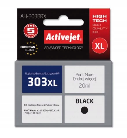 Inkoust Activejet AH-303BRX 303XL T6N04AE 20 ml černý