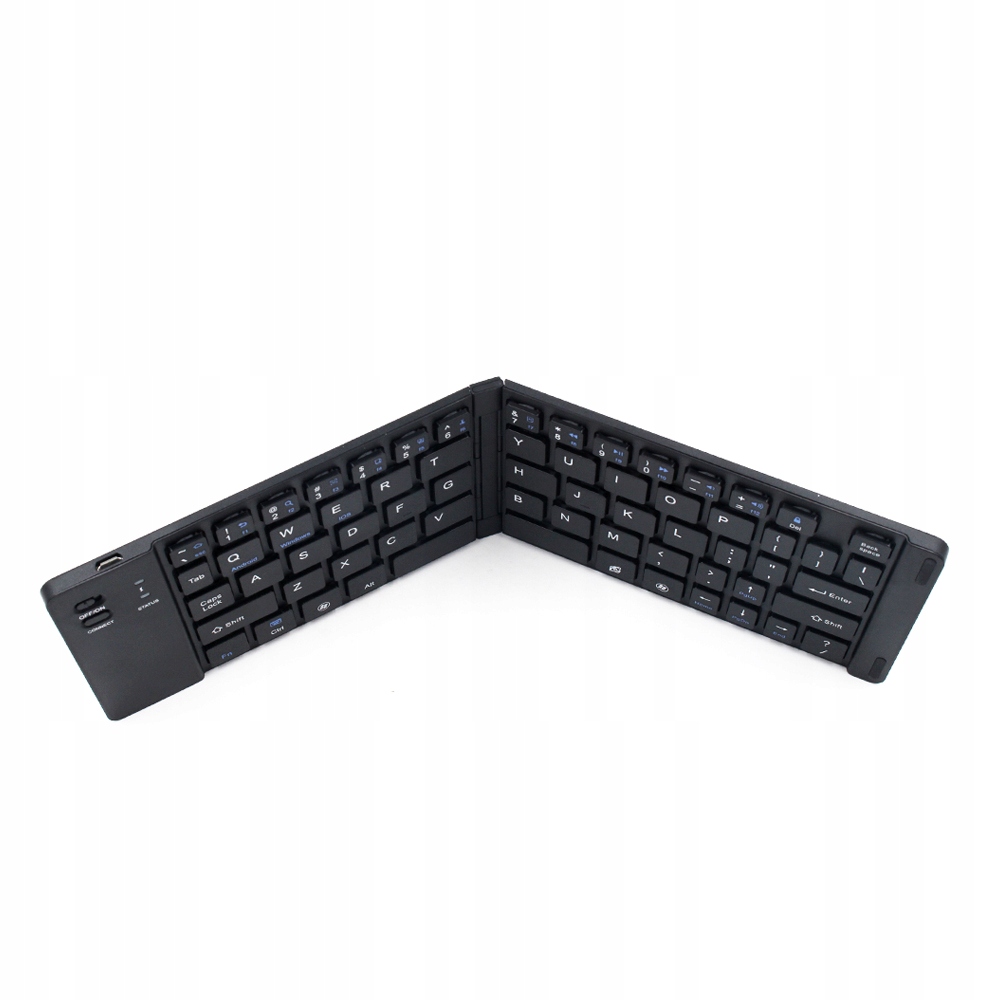 Skládací bezdrátová nůžková klávesnice Bluetooth Qwerty s Alu podstavcem