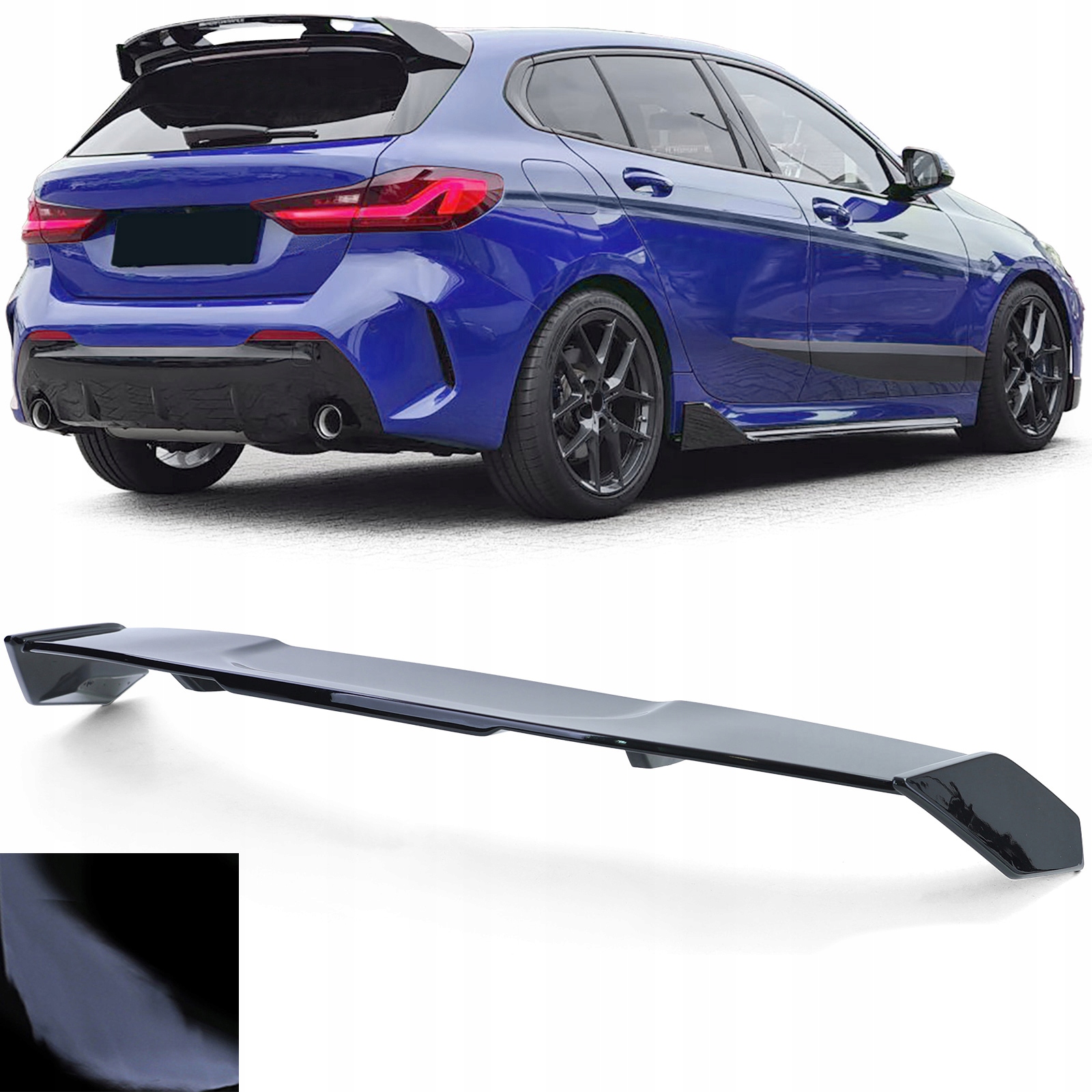 RECTO ダークブルー ビスチェ SPOILER TYLNY BMW 1 F40 2019+ CZARNY BLACK 4050756568992 za