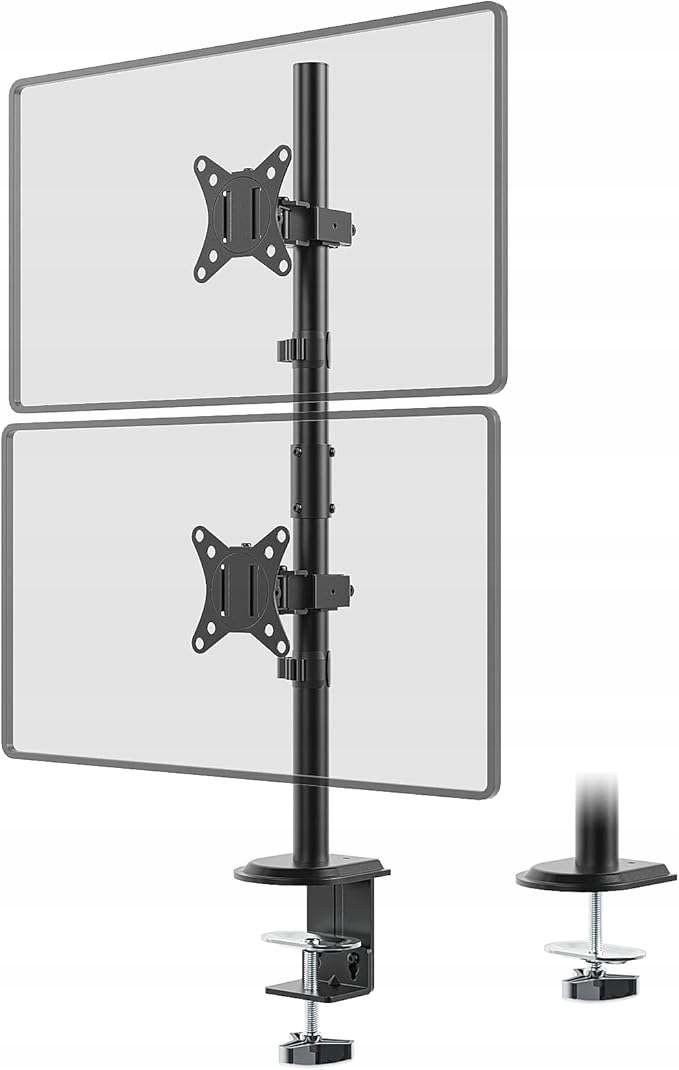 Uchwyt do monitora ruchomy z nachyleniem ramie dla 2 monitorów 17-32 cala
