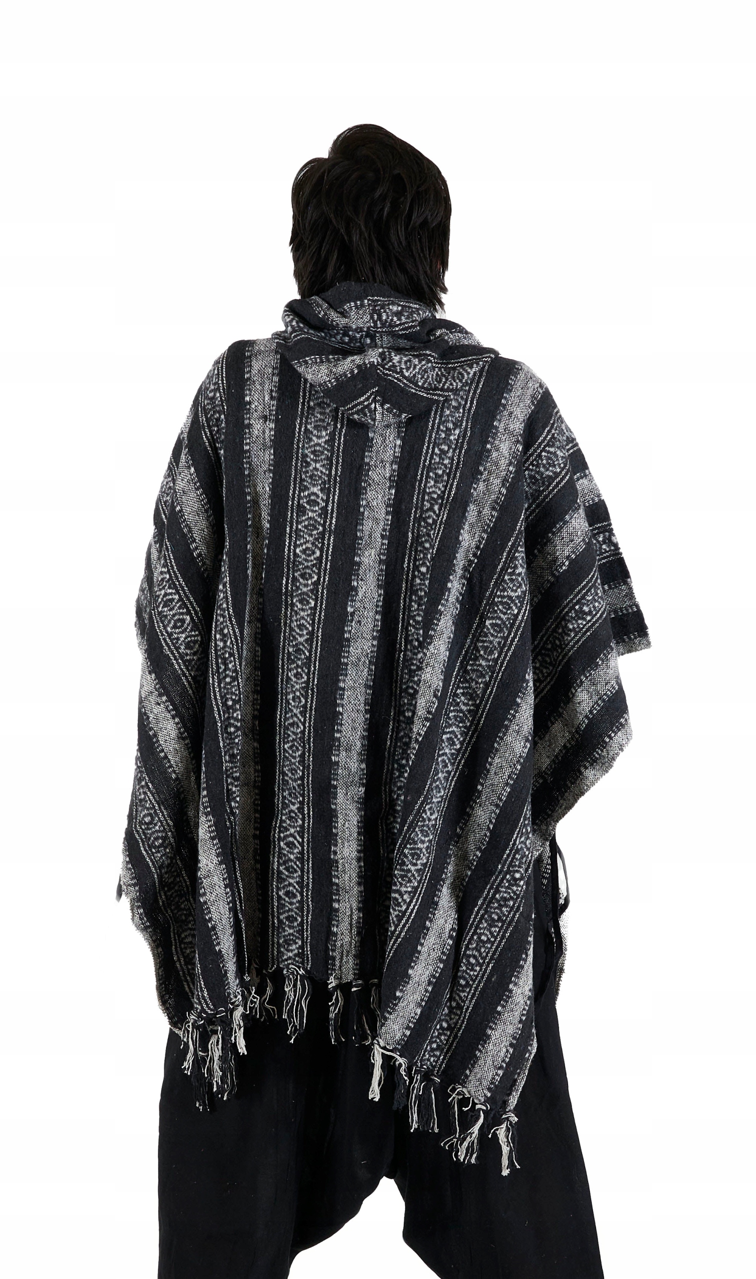 Ciepłe ETNO PONCHO peleryna PONCZO kaptur z NEPALU EAN (GTIN) 5906079690706