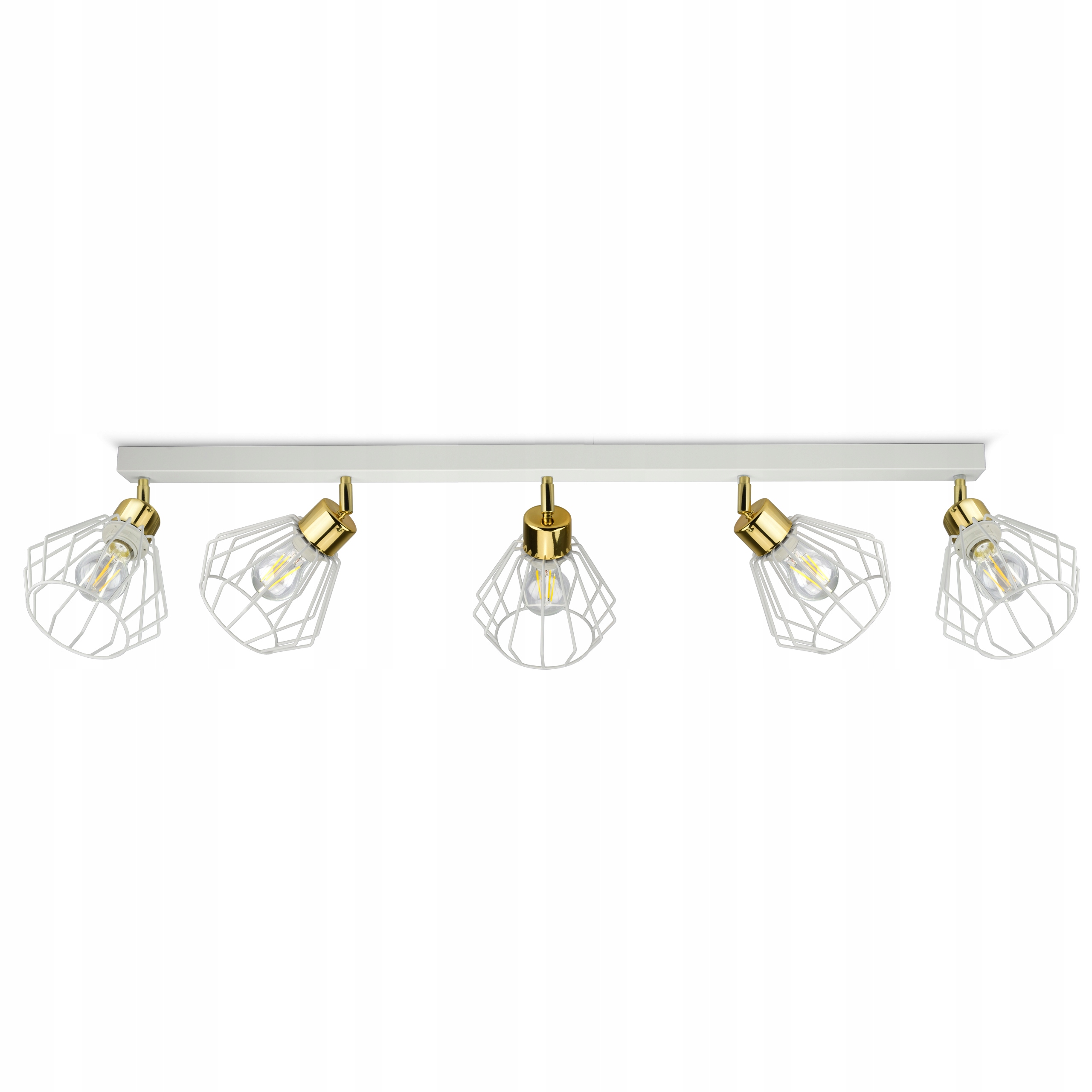 Lampa Stropní Svítidlo Lustr ve stylu Glam Bílá Zlatá Led