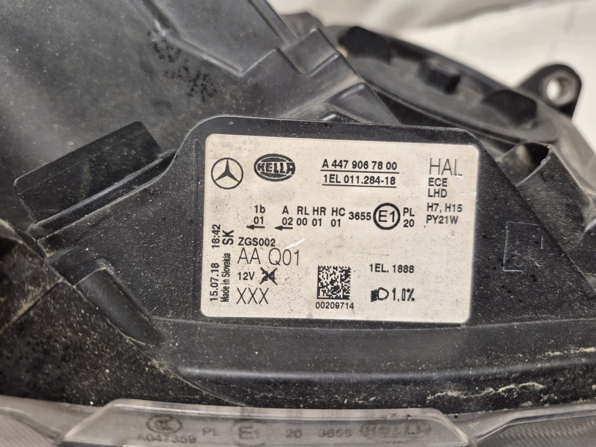 MERCEDES VITO W447 14- light right front front A4479067800
