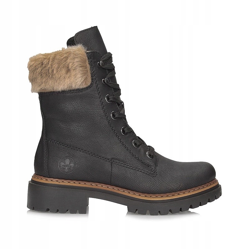 Kotníkové Boty boty Rieker šněrovací 72630-00 černé