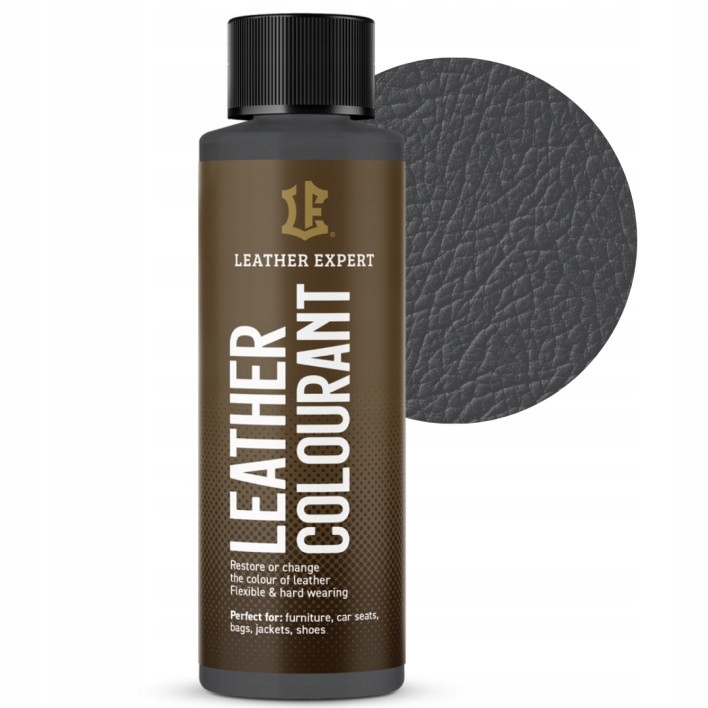 Farba do skóry naturalnej i do ekoskóry ciemnoszary 50ml Leather Expert