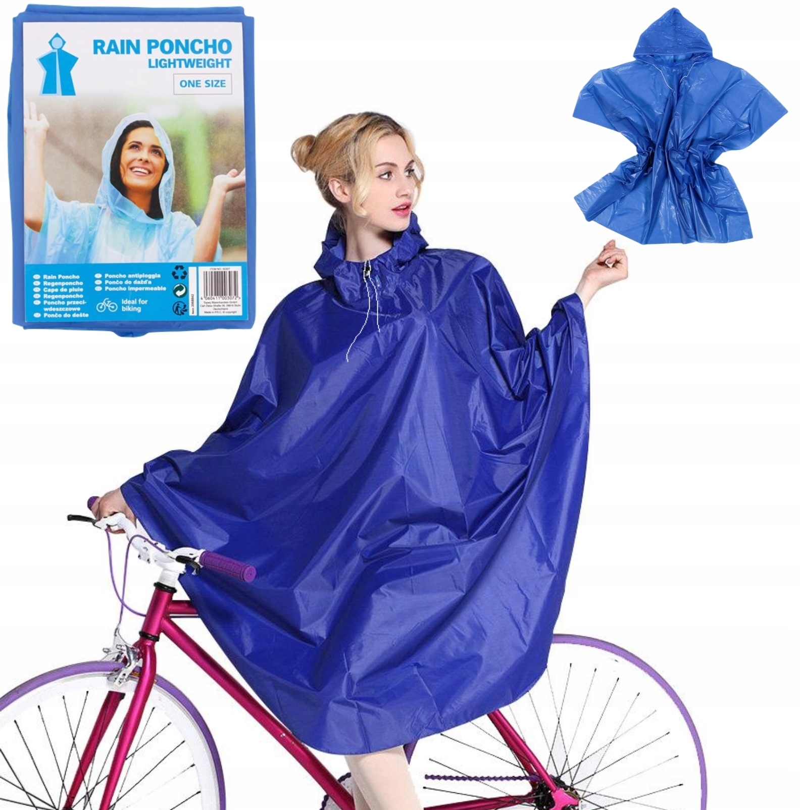 PŁASZCZ PRZECIWDESZCZOWY PELERYNA PONCZO NA ROWER