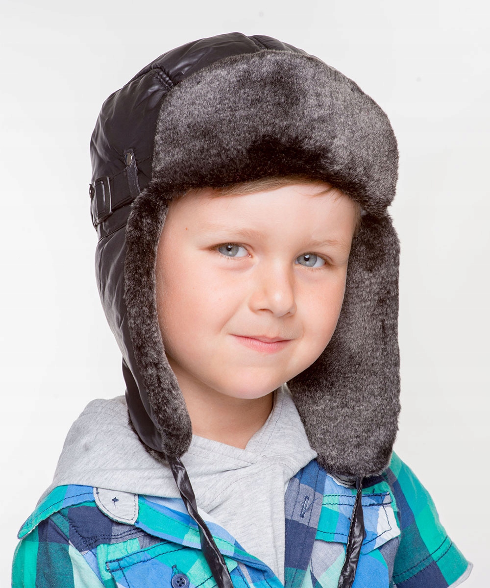 

Czapka Uszatka Dla chłopca Pilotka Zimowa 2+lat