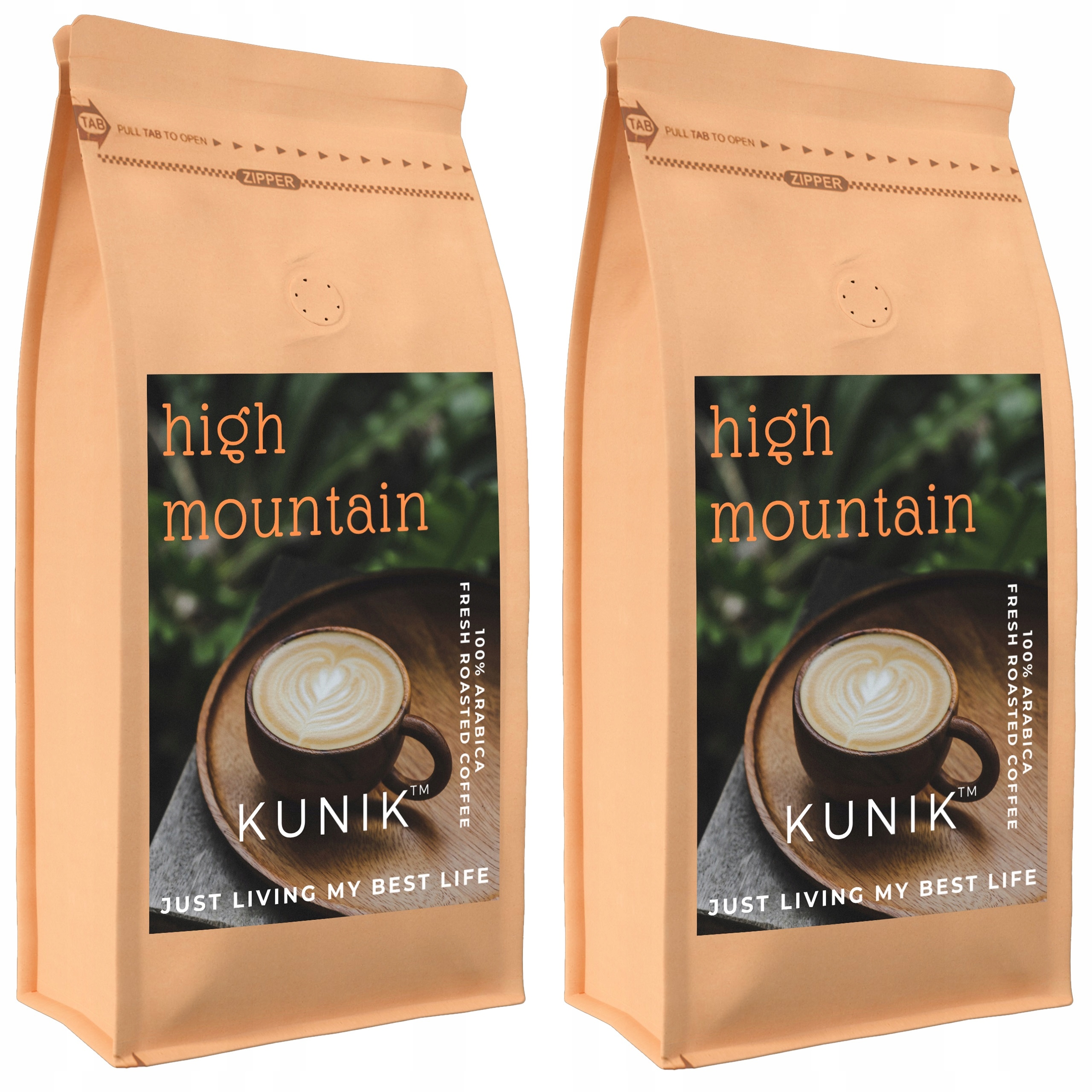 Káva zrnková 2kg Čerstvě Pražená 100% Arabica Mountain (2x1kg) do kávovaru