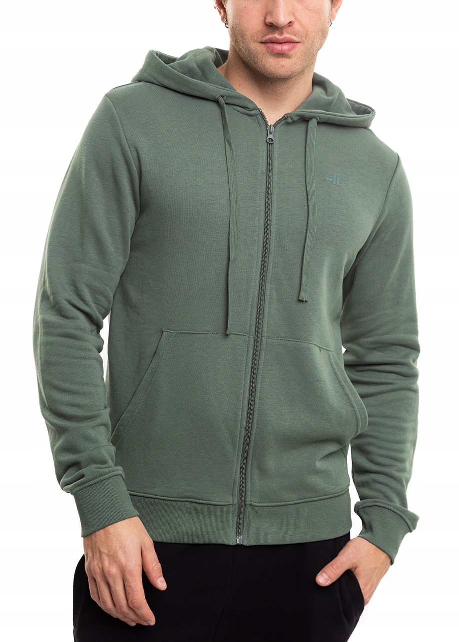 Pánská Rozepínací mikina 4F Sportovní tepláková s kapucí Bavlněná vel M
