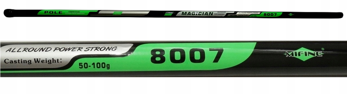 

Wędka Bat 8 m Mocny Akcja 50-100 g Carbon Pole