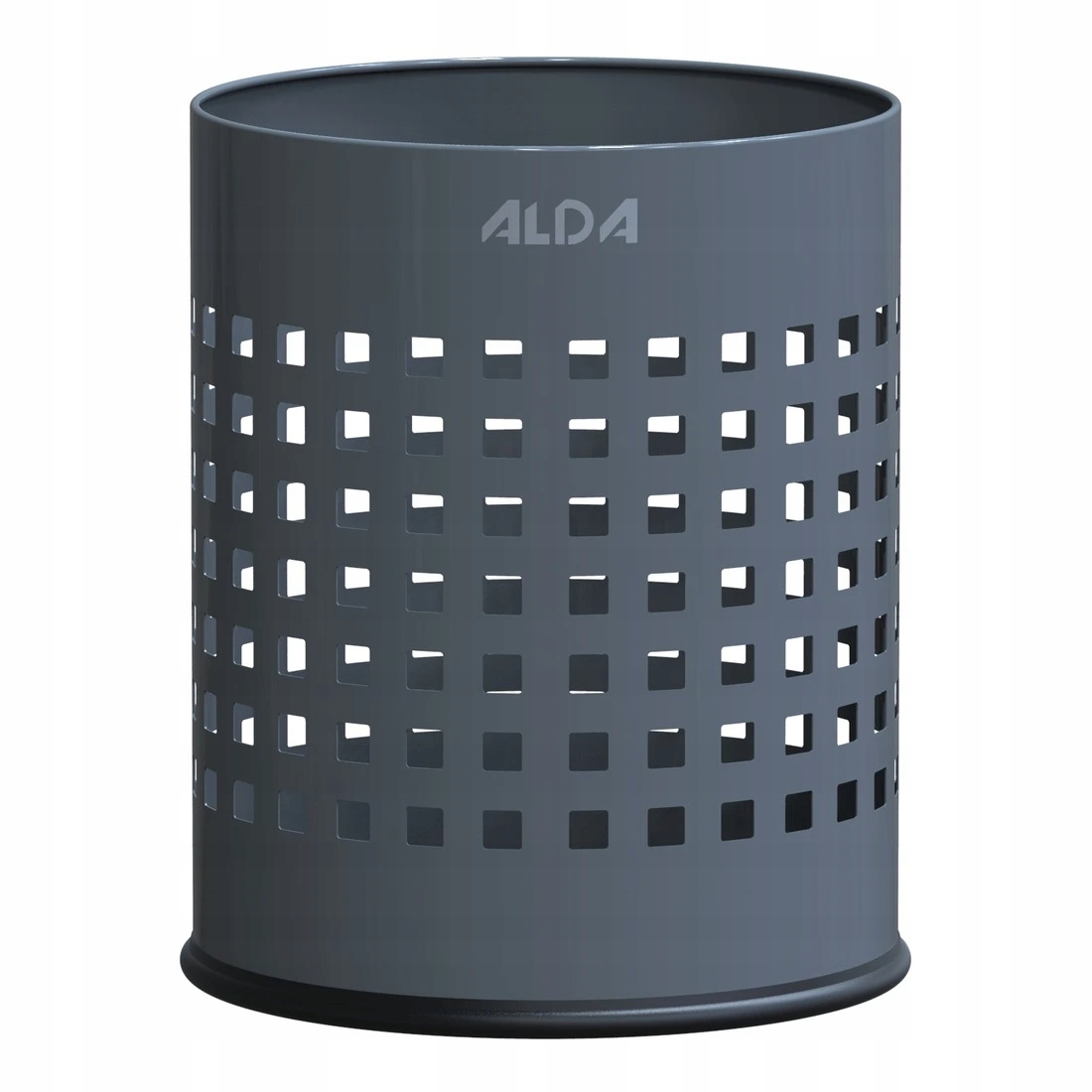 Odpadkový koš Officer 7 l, děrovaný, lakovaná ocel, šedá