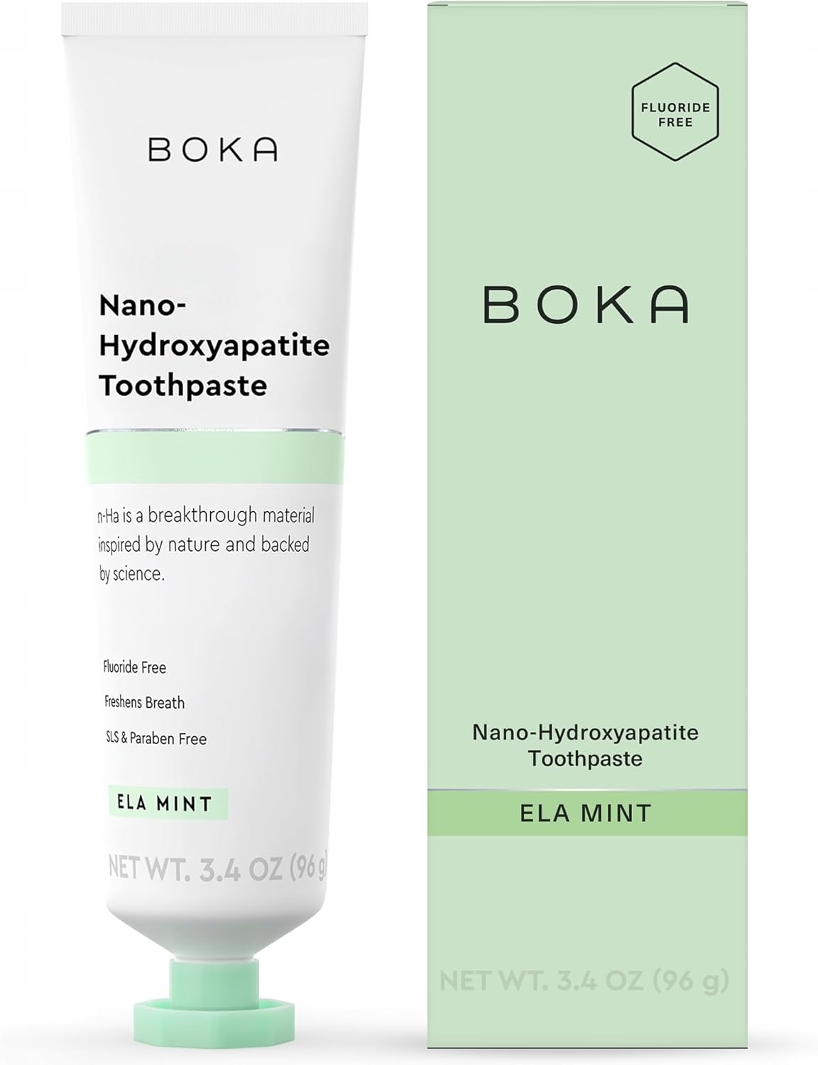 Boka Naturalna Pasta do Zębów bez fluoru z n- hydroksyapatytem Ela Mint 96g