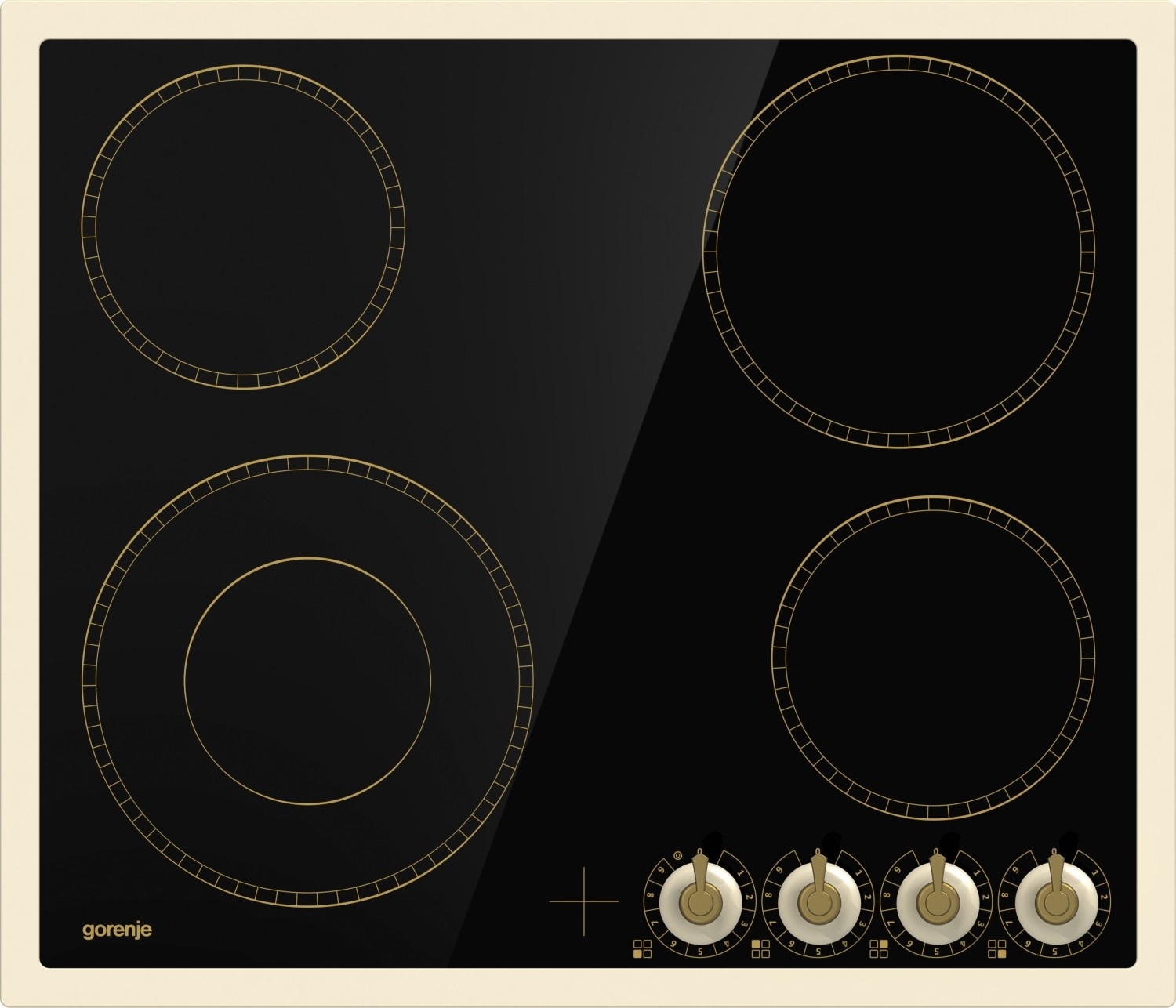Płyta kuchenna ceramiczna Gorenje EC642CLI 60cm Retro Kość Słoniowa Ivory