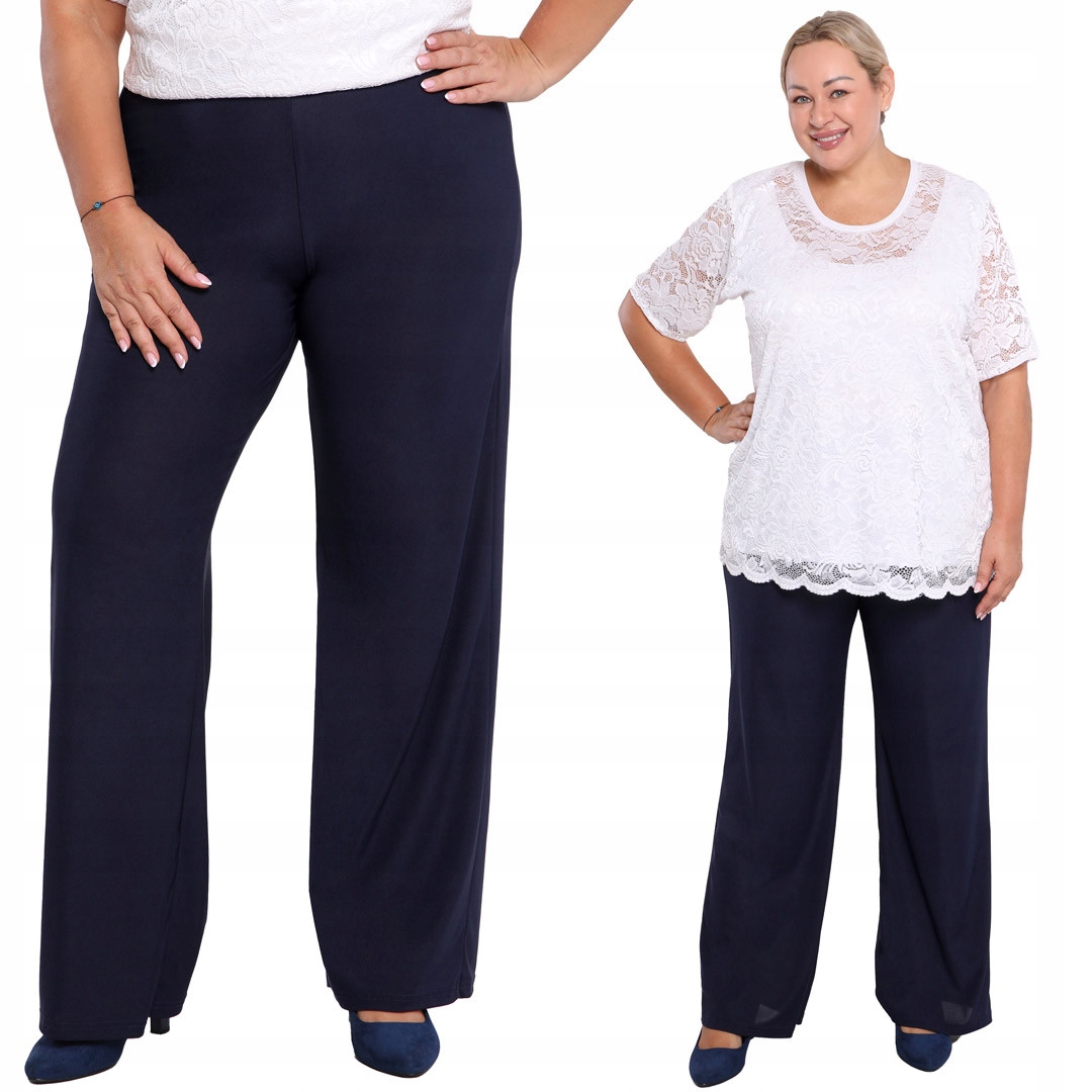 Tmavě modré společenské kalhoty 48