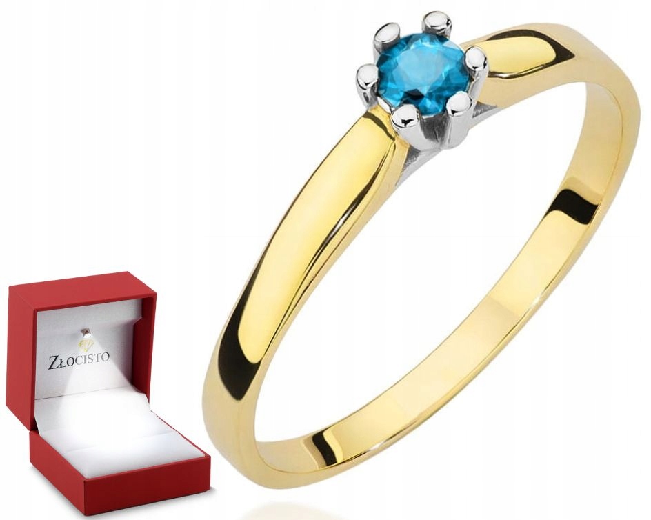 Zlatý Prstýnek S Topazem Gravírování Bonus 0,585