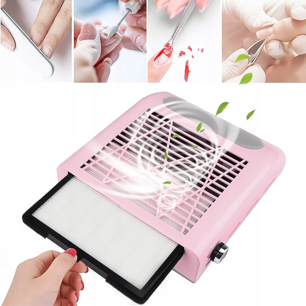 Odsávačka Prachu Pro Frézky Na Nehty Bílý Kazetový Filtr Hepa Výkon 80 W