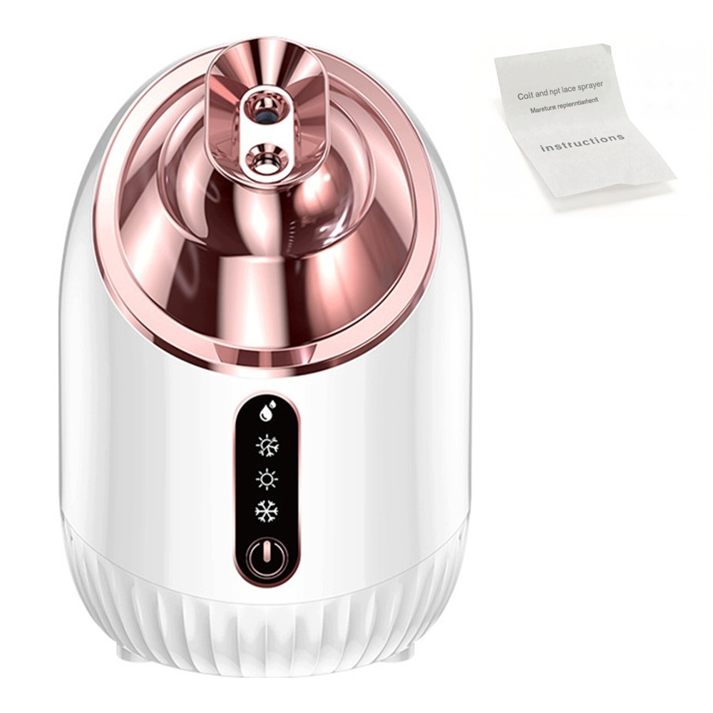 Zvlhčovač Na Obličej 3V1 Vodní Mlha Nano Sprej Parní Sauna 240 ML Růžový