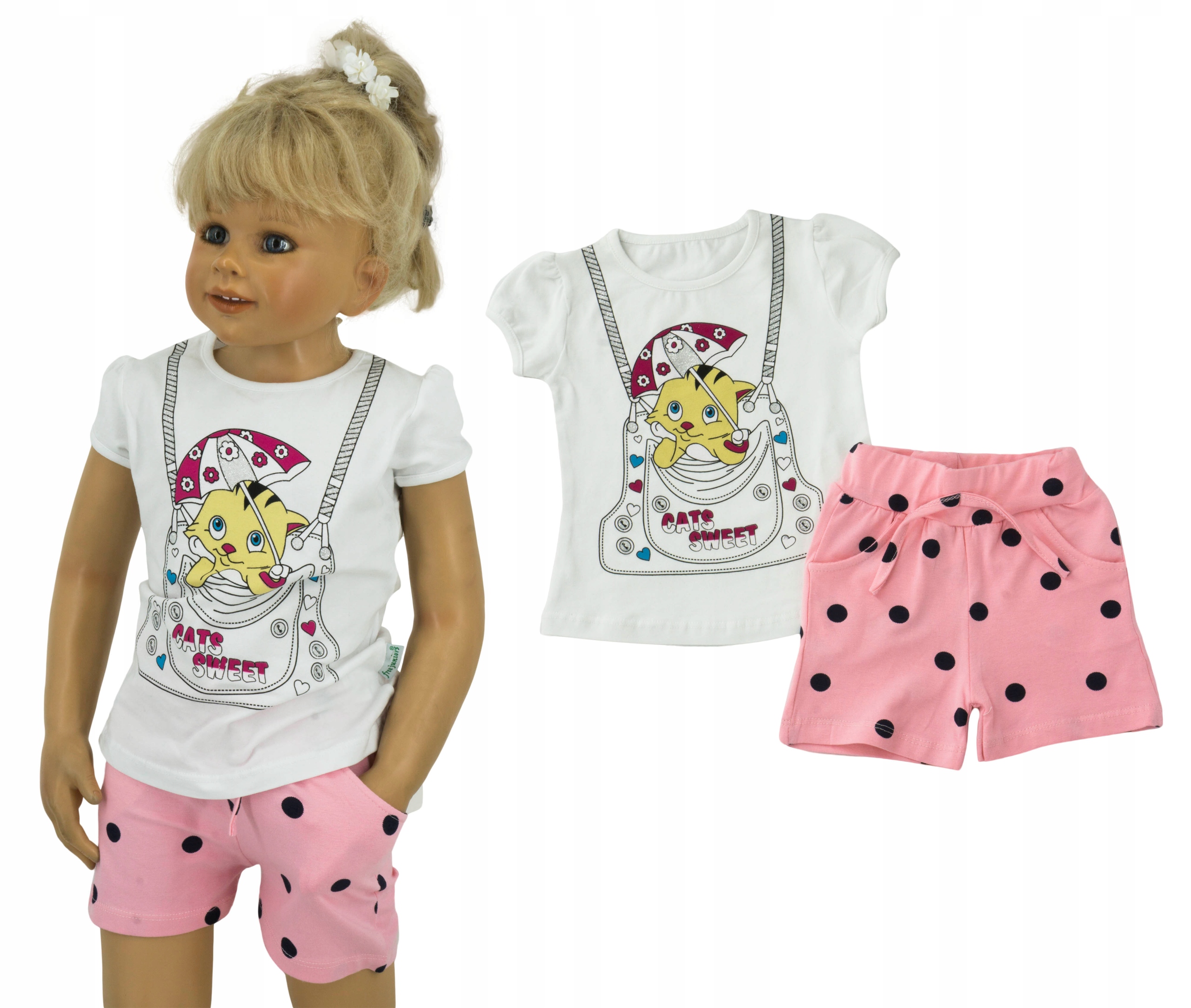 

215 Komplet letni bluzka szorty rozmiar 98