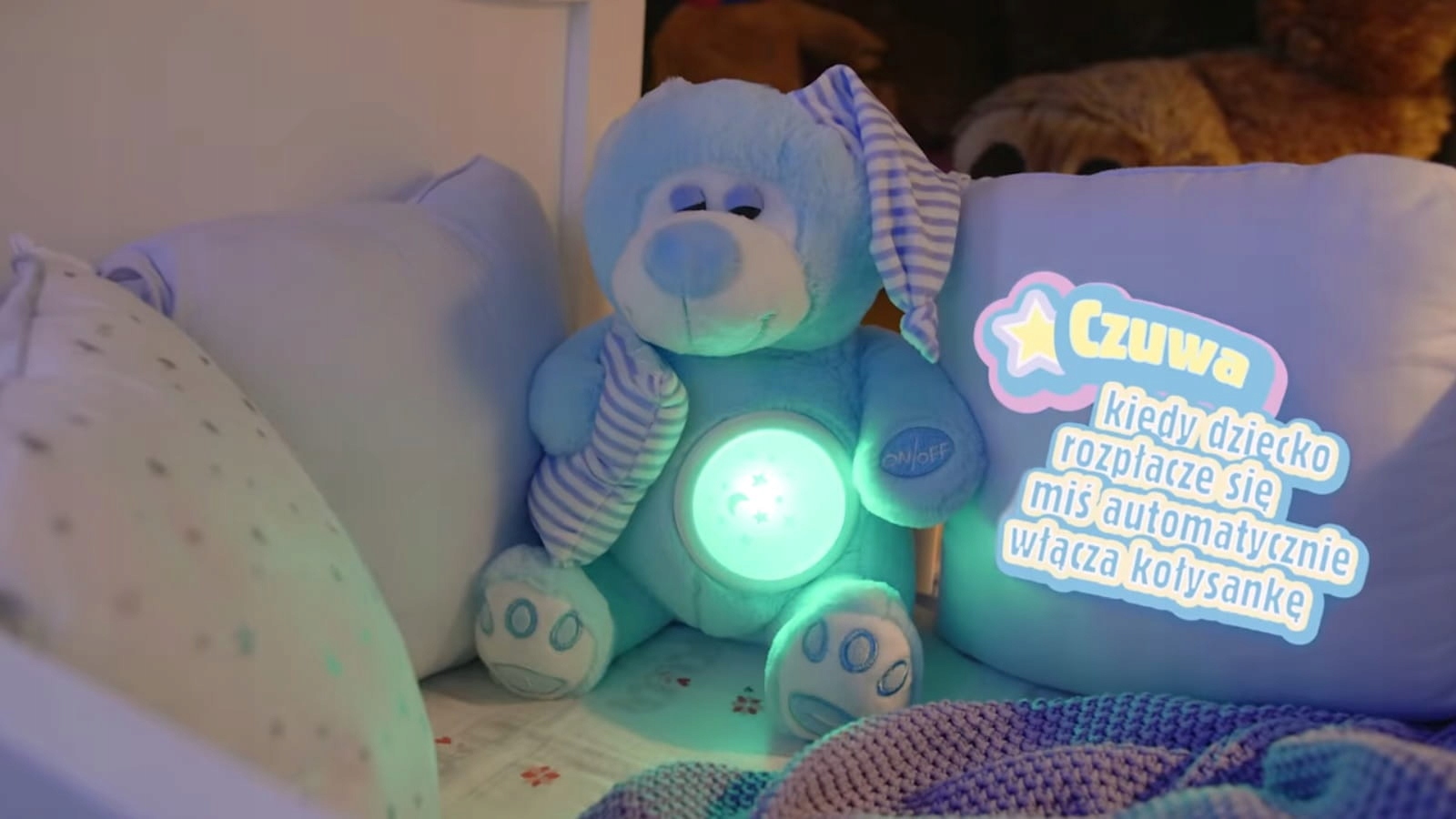 MIŚ ŚPIOSZEK BABY LOVE KOŁYSANKI LAMPKA PROJEKTOR Marka Madej