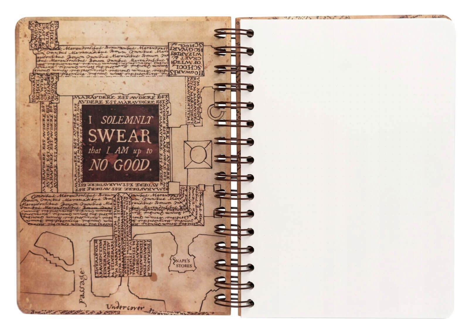 Harry Potter Mapa Huncwotów - zeszyt notes A5 90k Okładka twarda