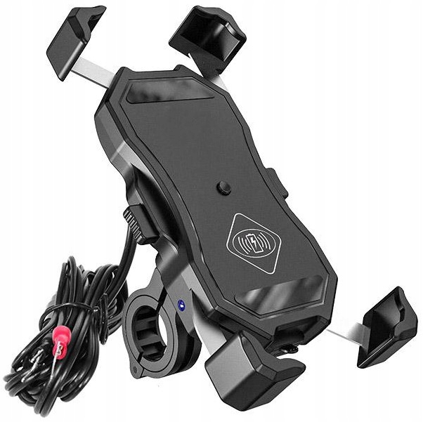 

Uchwyt motocykl ładowarka indukcja telefon +usb Qc