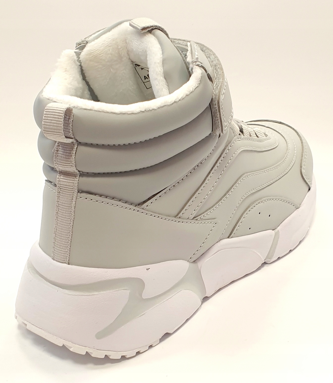 PÓŁBUTY TRZEWIKI OCIEPLANE RZEP POPIEL R 33 22,00 Długość wkładki wew. 22 cm