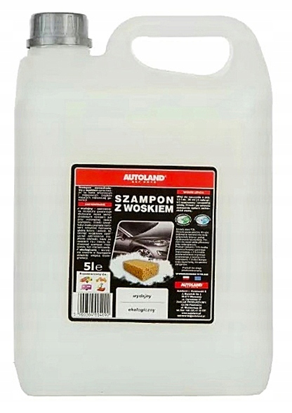 

5L 5000ML Autoland Szampon Samochodowy Z Woskiem L