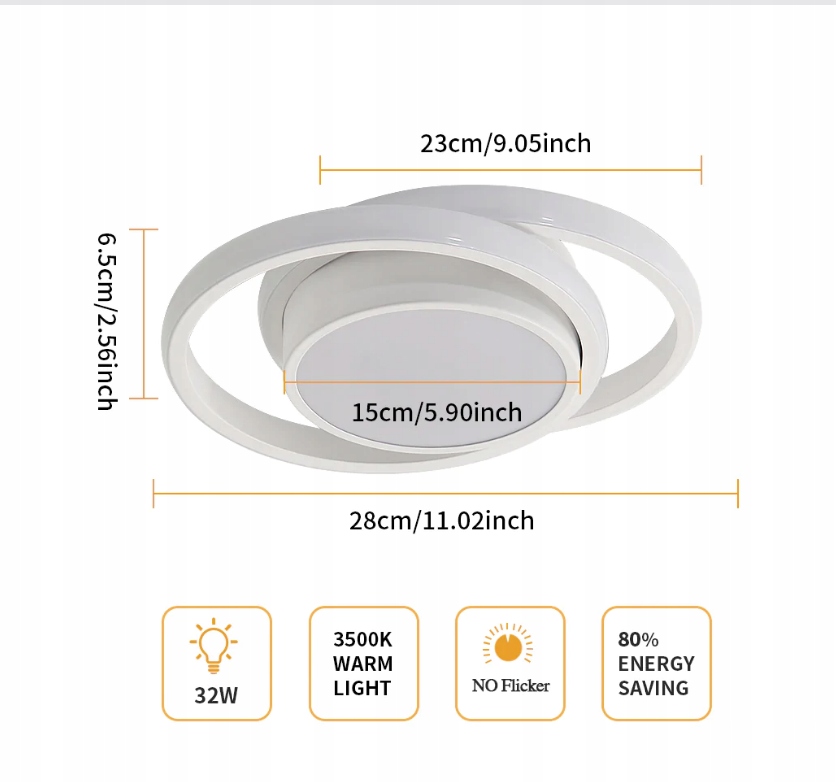 LAMPA SUFITOWA LED ŻYRANDOLE DO SALONU 32W Marka Temar