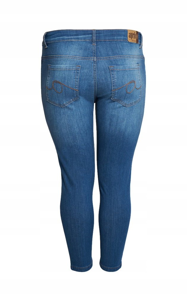 Plus Size Aprico Kalhoty Trubičky Džíny Bavlna 7/8 A090 52