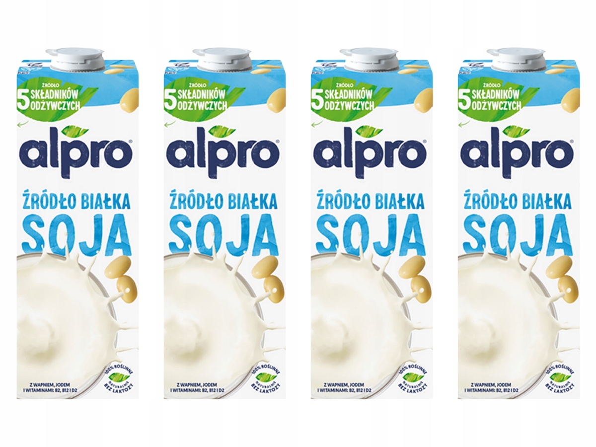 Alpro Napój sojowy oryginalny ZESTAW 4 x 1 L
